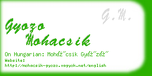 gyozo mohacsik business card